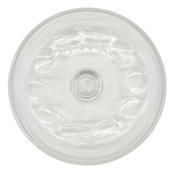 Vintage Clear Glass Bowl with Lid Embossed Floral Design Decorative Tableware - Picture 9 of 9